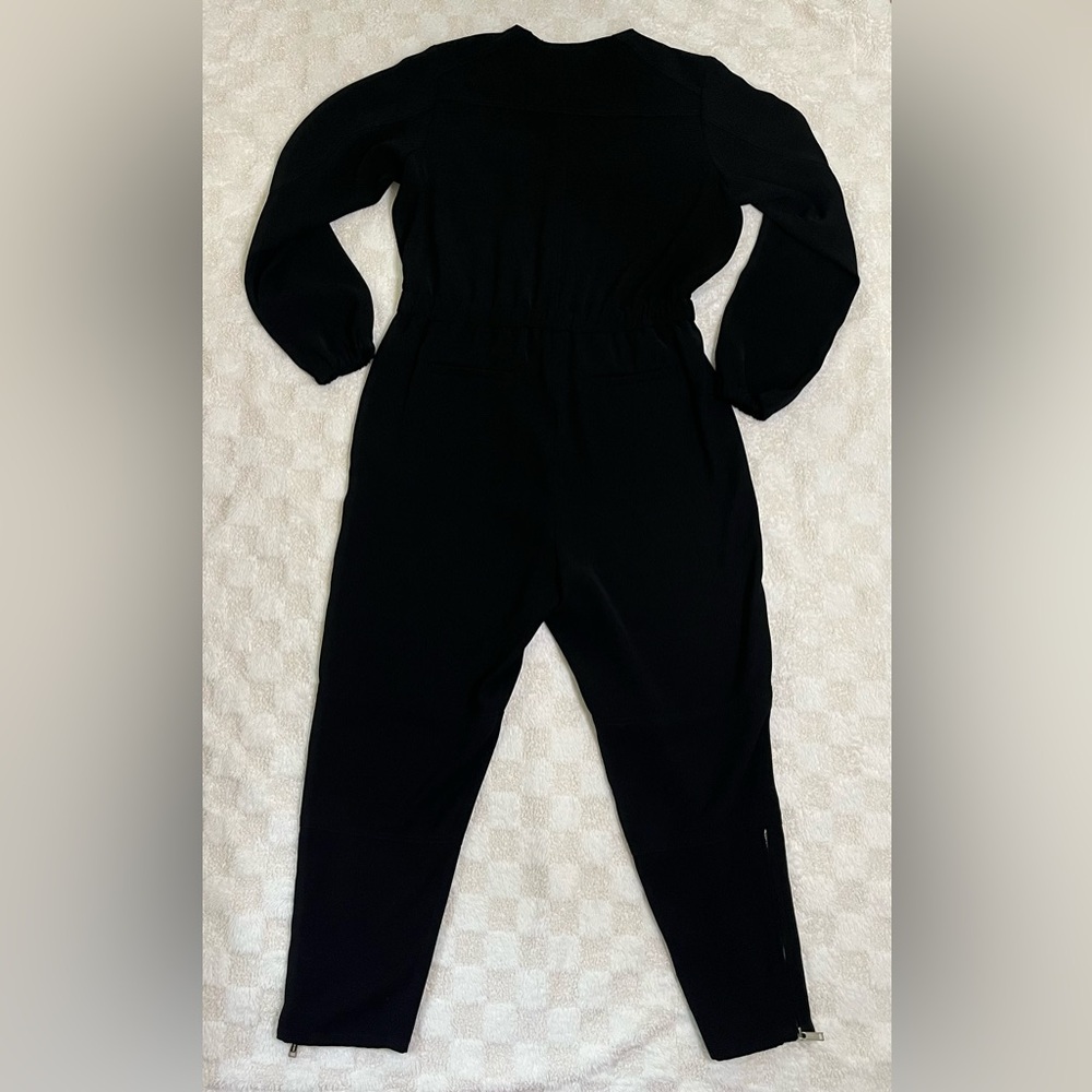 Women’s MICHAEL MICHAEL KORS Cady Utility Jumpsuit in Black • Large - Picture 8 of 16